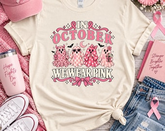 In October We Wear Pink, Halloween Breast Cancer Awareness Tee