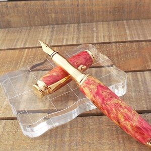 Fountain Pen, Handmade Red and Yellow Fountain Pen