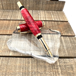 Fountain Pen, Wood Fountain Pen Handmade with Box Elder Burl