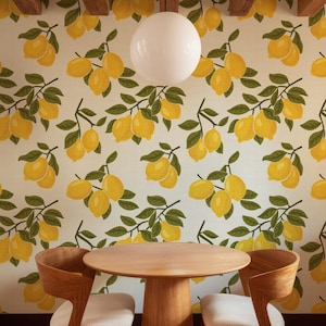 Fototapeta do kuchni w stylu śródziemnomorskim z motywem wielkich cytryn | Fototapeta z owocami w stylu vintage do jadalni lub kawiarni (samoprzylepna lub tradycyjna)