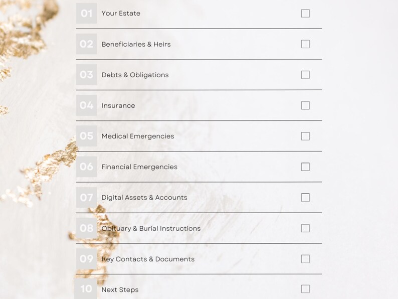 Topics covered in workbook