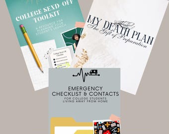 Family Planning Essentials Bundle | My Death Plan | College Send-Off Toolkit + Emergency Checklist | Digital Download | Parents & Students