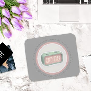 BTS Inspired Zero O’Clock Mouse Pad | K-Pop Desk Accessory | Minimalist Healing Fan Art | BTS Merchandise for Office & Study Setup