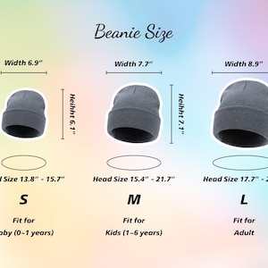 Custom Embroidered Baby Beanie: Personalized Kids Winter Hat image 5