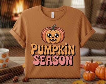 Retro Groovy Pumpkin Season PNG |Halloween Jack-O’-Lantern Fall Sublimation Design |Vintage Pumpkin Clipart for Shirts, Autumn Crafts