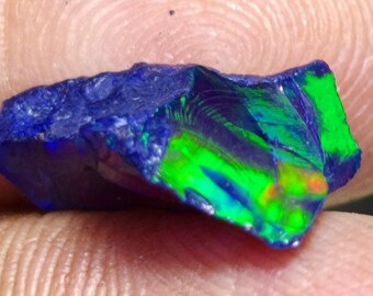 Welo Ethiopian Black Opal Rough Stone for Jewelry Making (2.70 Cts 16x11MM)