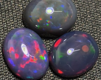 Ethiopian Welo Opal Cabochon Lot: 3 Pcs Oval Gemstone for Ring Making (5 Carat)