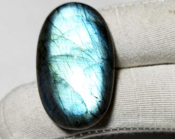 Natural Oval Labradorite Gemstone for Jewelry Making (36x21 mm)