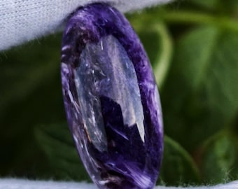 Natural Charoite Oval Cabochon: Russian Purple Gemstone for Jewelry Making