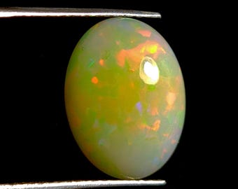 Oval Ethiopian Opal Cabochon 4 Carat for Ring or Pendant Jewelry Supply