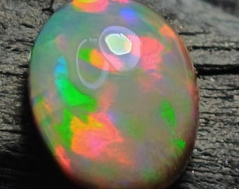 Natural Ethiopian Welo Opal Cabochon, 1.85 Carat Rainbow Gemstone