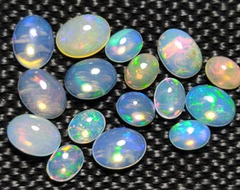 Ethiopian Opal Cabochon: Oval Flash Fire Opal Gemstone for Jewelry Making