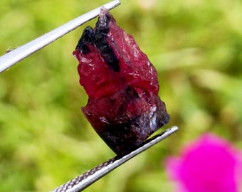 Natural Winza Saphire, Bio Color Rough Unique Red Blue Color 100% Natural Unheated, Untreated Saphire Raw Loose Gemstone 7.35 Carat