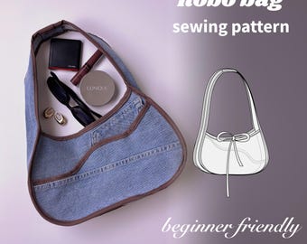 Hobo Bag Sewing Pattern | Video Tutorial | Beginner Friendly
