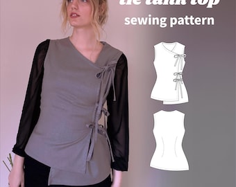 Tank Top Sewing Pattern | Sizes: XS-3XL | Video Tutorial | Beginner Friendly