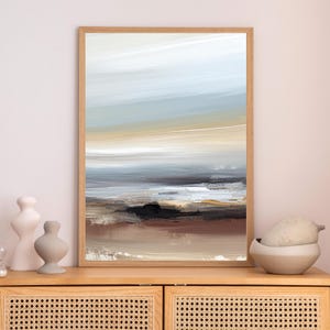 Neutral Abstract Landscape Print: Calming Earth Tones (Digital Download