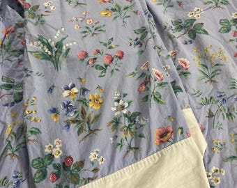 Liz Claiborne Liz At Home Queen Sheet Set | Lavender Cottage Floral Cotton Bedding | Vintage Garden Sheets
