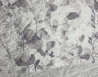 Halston Home King Pillow Shams Pair | Dusty Lavender Floral Bedding | Cottagecore Bedroom Decor | Watercolor Botanical Shams