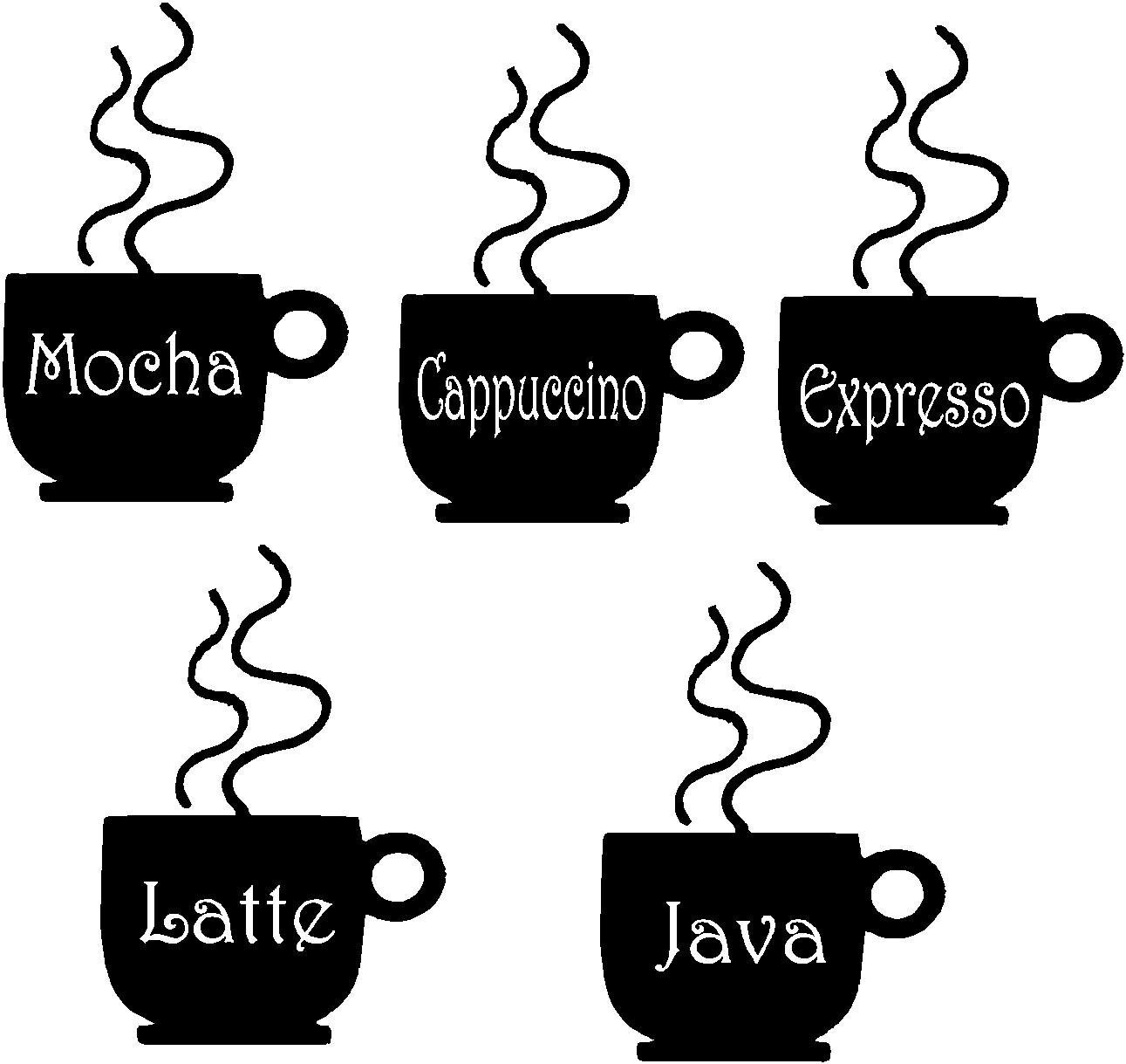 Coffee Mugs With Words Cut Out In The Mugs The Words Are Etsy