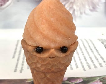 2.4''+ Natural Geode Stone Quartz Ice Cream Skull,Quartz Crystal,Hand Carved,Crystal Ice Cream Skull,Home Decoration Crystal Gifts 1PC