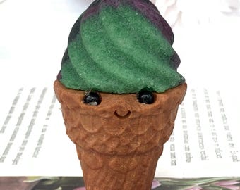 2.4''+ Natural Zoisite Quartz Ice Cream Skull,Quartz Crystal,Hand Carved,Crystal Ice Cream Skull,Home Decoration Crystal Gifts 1PC