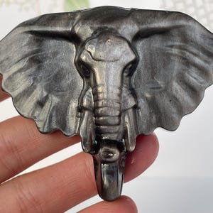 3 &#39;&#39;+ Natürlicher Silber Obsidian Elefantenschädel, handgeschnitzter Elefant, Kristallelefant, Quarzkristallschädel, Dekorationsgeschenke 1Stk