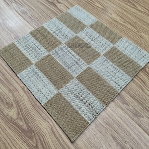 Handmade Flatweave Rug|Boho Area Rug|Natural Fiber Home Decor|Eco-Friendly Handmade Rug|Low Pile Flatweave |Rustic Home Decor|Kids small Rug
