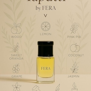 Ladaros - Olio di muschio di resina agrumata / Attar senza alcol / Profumo di patchouli e labdano / Taputti di Fera / Muschio naturale / Profumo pulito fatto a mano