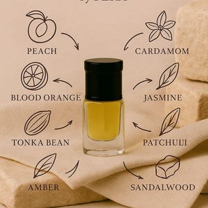 Kadoria – Natural Musk Musk Oil | Peach, Jasmine & Amber | Alcohol-Free, Unisex, Long-Lasting Attar | Nature Perfume | Vegan Perfume