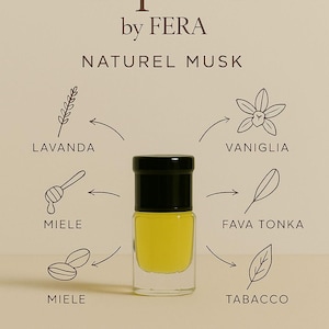 Sucrin – Natural Musk Oil | Honey, Tonka, Tobacco, Vanilla | Alcohol-Free Attar | Sweet & Bold Handmade Scent | Organic body oil |