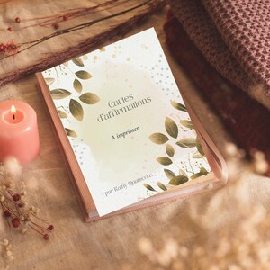 31 cartes d'affirmations positives à imprimer - 4 cartes par page - Format US Letter PDF