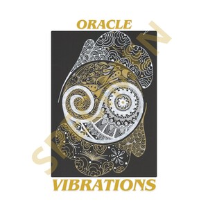 Oracle Vibrations – Jeu de 26 cartes à imprimer • PDF • Guidance intuitive & chakras • Dessins et textes canalisés