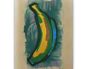 Impresión artística en lienzo de plátano, decoración de pared colorida, decoración moderna para el hogar, arte de cocina, regalo para amantes de la fruta, ambiente tropical