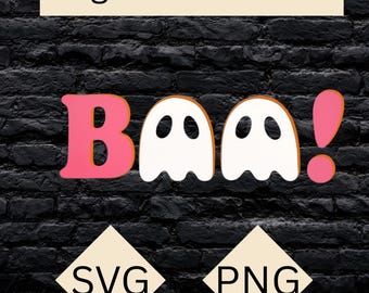 ¡Buuu! Fantasmas de Halloween PNG SVG / Lindo clipart de fantasma retro para sublimación y manualidades