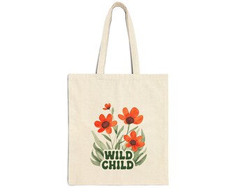 Bolso de mano Wild Child, bolso ecológico para la playa, regalo para ella, diseño Wild Child