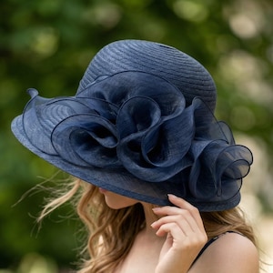 chinese dress ladies Tiffany Drop-Brim Hat, Black M/L Rabbit Fur Felt Women's Hat main image 1
