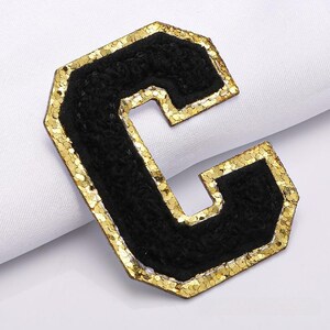 Parches de chenilla con letras del alfabeto: letras termoadhesivas de 6,5 cm para chaquetas, mochilas, sombreros, pantalones y proyectos de bricolaje.