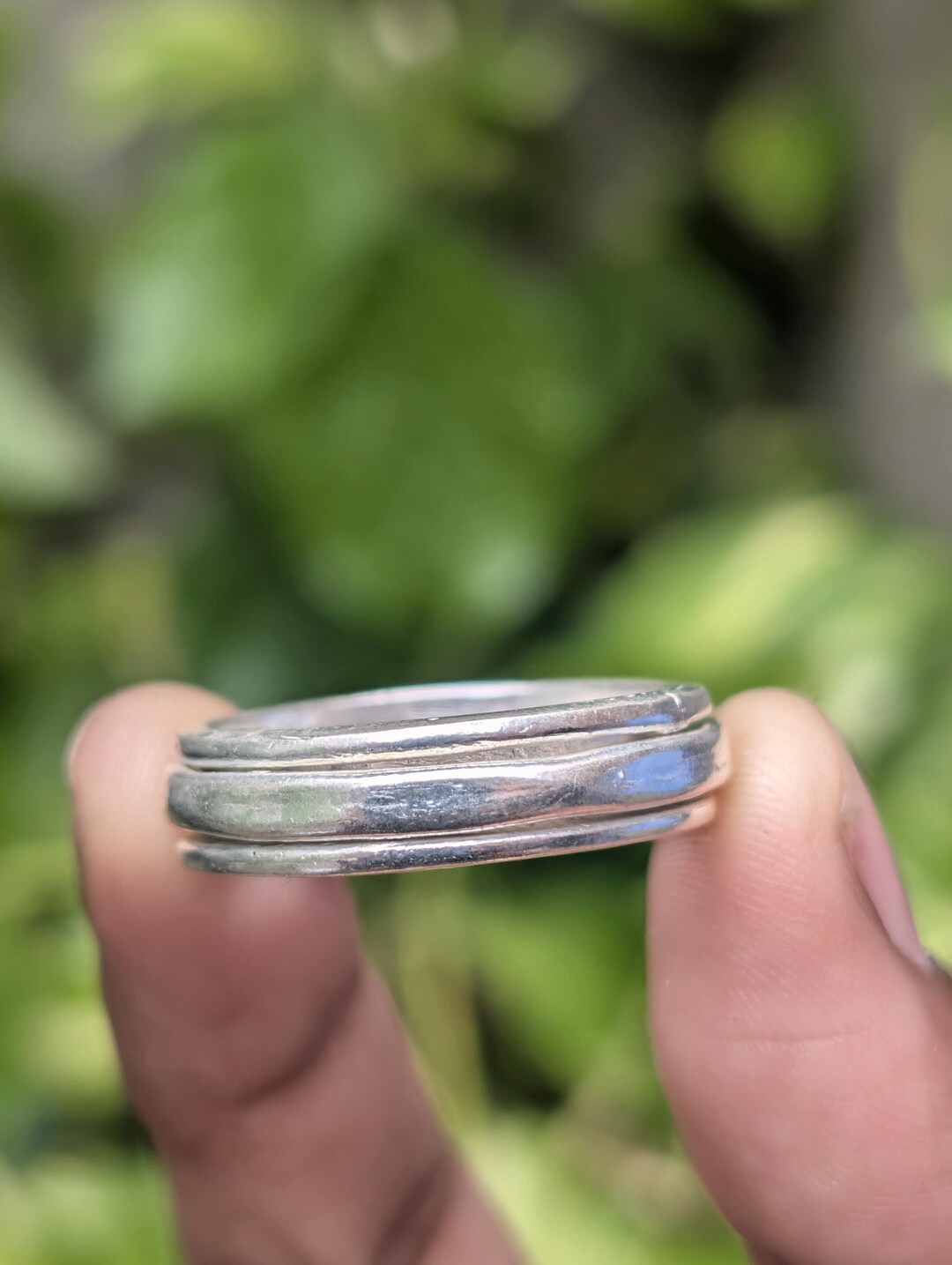 Sterling Silver Spinner Ring | Handmade Anxiety Fidget Ring | Boho ...