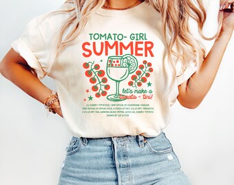 Camisa Tomate Comfort Colors®, Camisa Tomate de Verano, Camisa Botánica, Ropa Cottagecore, Camisa de Jardín, Camisa Vegetal, Camisa Italiana