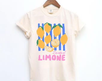 Comfort Colors® Lemon Shirt, La Dolce Vita Shirt, Citrus Shirt, Coastal Grandmother, Amalfi Coast Shirt, Italia Shirt, Italy travel shirt