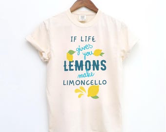 Comfort Colors® Cuando la vida te da limones, Camisa Limoncello, Camisa La Dolce Vita, Camisa Limón, Abuela Costera, Camisa Italia, Camiseta Italia
