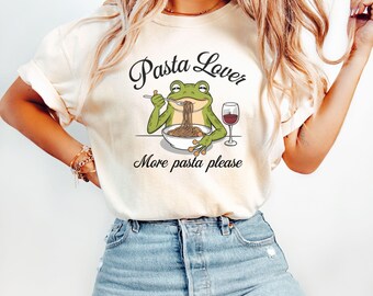 Camiseta de pasta Comfort Colors®, Club de amantes de la pasta, Regalo para amantes de la pasta, Camiseta de espaguetis, Regalos para la abuela, Camiseta italiana, Camiseta divertida de comida, Humor culinario