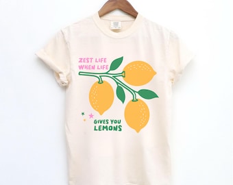 Comfort Colors® Cuando la vida te da limones, Camisa Limoncello, Camisa La Dolce Vita, Camisa Limón, Abuela Costera, Camisa Italia, Camiseta Italia