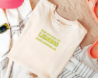 Comfort Colors® Cuando la vida te da limones, Camisa Limoncello, Camisa La Dolce Vita, Camisa Limón, Abuela Costera, Camisa Italia, Camiseta Italia