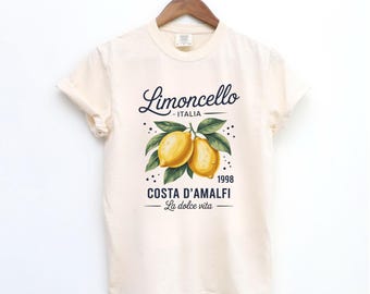 Camisa Limoncello Comfort Colors®, Camisa La Dolce Vita, Camisa Lemon, Camisa Coastal Grandmother, Camisa Amalfitana, Camisa Italia, Camisa de viaje a Italia