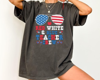 Comfort Colors ® 4th of July shirt, Patriotic tee, 4th of July American Teacher, Gift For Teacher, Back To School Shirt, Graduation teacher