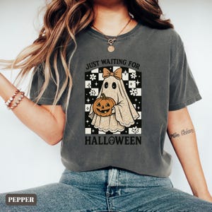 Comfort Colors® Halloween Lace Ghost Shirt, Spooky Coquette T-Shirt, Cute Girly Ghost shirt, Spooky Season Shirt, Gift For Halloween