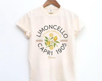 Camisa Limoncello Comfort Colors®, Camisa La Dolce Vita, Camisa Lemon, Camisa Coastal Grandmother, Camisa Amalfitana, Camisa Italia, Camisa de viaje a Italia