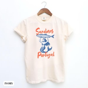 Comfort Colors® Sardines Shirt, Tinned Fish Shirt, Portugal Tshirt, Vintage Sardine, Coastal Aesthetic, Mermaid Sardines Shirt, Fish Shirt