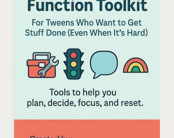 Tween Executive Function Toolkit - Cahier d'exercices imprimable (PDF)